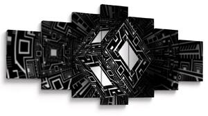 Obraz abstraktní krychle (210x100 cm)