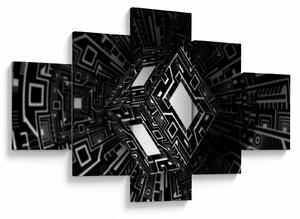 Obraz abstraktní krychle (125x70 cm)