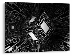 Obraz abstraktní krychle (70x50 cm)