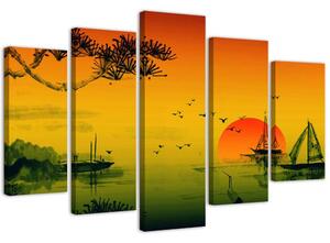 Gario Obraz Západ slunce nad Japonskem Velikost: 100 x 70 cm, Provedení: Obraz na plátně