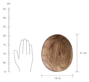 ACACIA Dřevěný podnos 21 x 18 cm