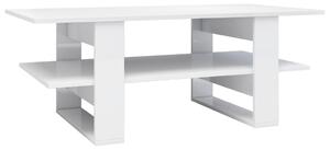 Konferenční stolek bílý vysoký lesk 110 x 55 x 42 cm dřevotříska
