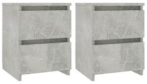 Noční stolky 2 ks betonově šedé 30 x 30 x 40 cm dřevotříska