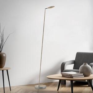 Paul Neuhaus LED stojací lampa Akku-Bente, mosaz, USB-C, stmívatelný, Mosaz / zlato, Pracovna / kancelář, kov, Moderní