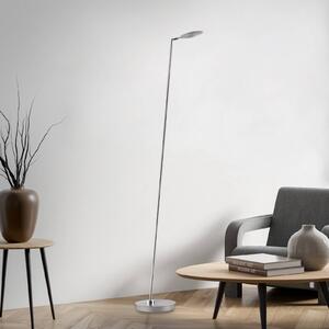 Paul Neuhaus LED stojací lampa Akku-Bente, šedá, USB-C, stmívatelný, Hliník / šedá / zinek, Pracovna / kancelář, kov, Moderní