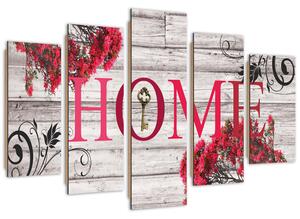 Gario Obraz Nápis Red home Velikost: 100 x 70 cm, Provedení: Panelový obraz