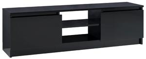 TV stolek černý s vysokým leskem 120 x 30 x 35,5 cm dřevotříska