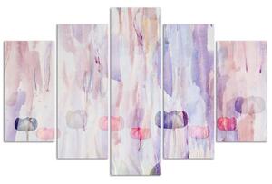 Obraz na plátně Lilac abstrakce - 5 dílný Rozměry: 100 x 70 cm