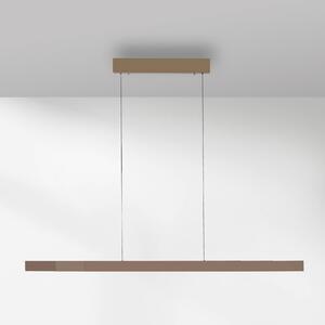 Paul Neuhaus LED závěsné světlo Adriana Square, bronzové, nahoru/dolů, stmívatelný, Bronz / starožitná mosaz, Obývací pokoj / jídelna, Hliník, Moderní