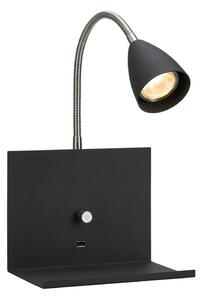 Markslöjd 107141 - Stmívatelné nástěnné svítidlo s USB LOGI 1xGU10/7W/230V