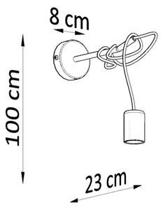 Sollux SL.0373 - Nástěnné svítidlo EDISON 1xE27/60W/230V černá
