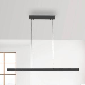 Paul Neuhaus LED závěsné světlo Adriana Square, šedá, nahoru/dolů, stmívatelný, Hliník / šedá / zinek, Obývací pokoj / jídelna, Hliník, Moderní