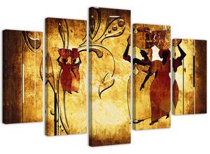 Obraz na plátně Africké ženy - 5 dílný Rozměry: 100 x 70 cm