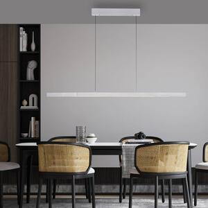 Paul Neuhaus LED závěsné světlo Adriana Comfort Lift, hliník,, stmívatelný, Hliník / šedá / zinek, Obývací pokoj / jídelna, Hliník, Moderní