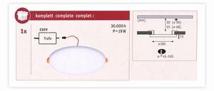 Paulmann 92389 - LED/17W IP44 Koupelnové podhledové svítidlo VARIFIT 230V