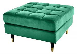 Noble Home Smaragdově zelená sametová podnožka Cozy Velvet 80 cm