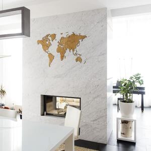 MiMi Innovations Dřevěná nástěnná mapa světa Exclusive dub 130 x 78 cm