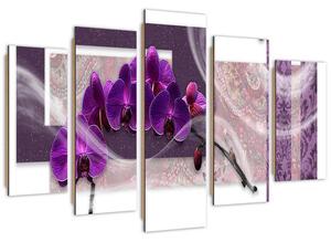 Gario Obraz Fialová orchidej Velikost: 100 x 70 cm, Provedení: Panelový obraz