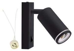 Nástěnné bodové svítidlo s vypínačem 1xGU10/35W/230V černá