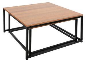 Set dvou konferenčních stolků, ořech/černá, KASTLER NEW TYP 1