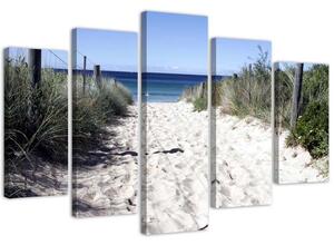 Obraz na plátně Cesta přes duny - 5 dílný Rozměry: 100 x 70 cm