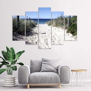 Obraz na plátně Cesta přes duny - 5 dílný Rozměry: 100 x 70 cm