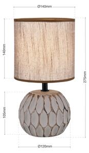 Orion LA 4-1224/1 - Stolní lampa PINIA 1xE14/25W/230V keramika béžová/šedá