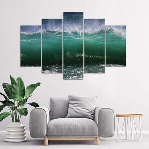Obraz na plátně Stormy wave - 5 dílný Rozměry: 100 x 70 cm