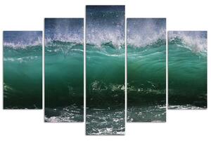 Obraz na plátně Stormy wave - 5 dílný Rozměry: 100 x 70 cm