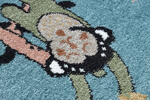 Makro Abra Dětský kusový koberec FUN Cesta zvířátka modrý Rozměr: 80x150 cm