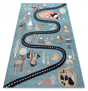 Makro Abra Dětský kusový koberec FUN Cesta zvířátka modrý Rozměr: 160x220 cm