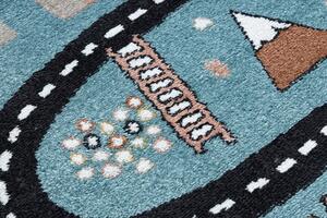 Makro Abra Dětský kusový koberec FUN Cesta zvířátka modrý Rozměr: 160x220 cm