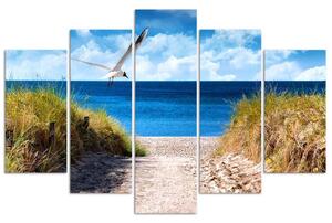 Obraz na plátně Vítejte u moře - 5 dílný Rozměry: 100 x 70 cm