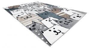 Makro Abra Dětský kusový koberec FUN Kočičky šedý Rozměr: 120x170 cm
