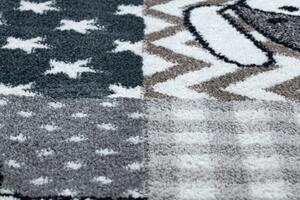 Makro Abra Dětský kusový koberec FUN Zvířátka šedý Rozměr: 160x220 cm