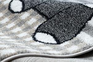 Makro Abra Dětský kusový koberec FUN Zvířátka šedý Rozměr: 180x270 cm