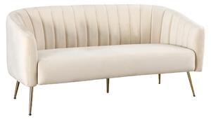 KONDELA Designový 3-sed, béžová Velvet látka/gold chrom-zlatý, BAGY