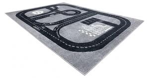 Makro Abra Dětský kusový koberec FUN Závodní dráha Město šedý Rozměr: 160x220 cm
