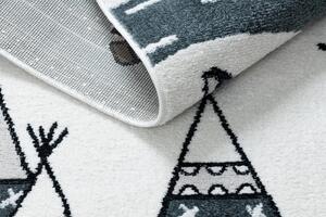 Makro Abra Dětský kusový koberec FUN Indiánská vesnice krémový Rozměr: 80x150 cm