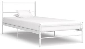 Rám postele bílý kov 100 x 200 cm