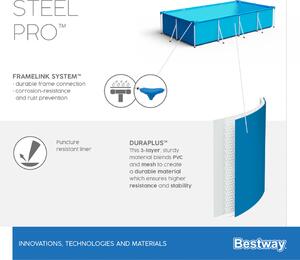 Bestway Nadzemní bazén Steel Pro, 400 x 211 x 81 cm