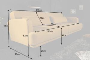 Rozkládací pohovka Studio 210cm hořčicově žlutá Invicta Interior