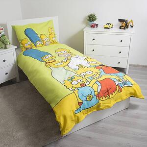 JERRY FABRICS Povlečení Simpsons Family green 100% Bavlna 140/200, 70/90 cm