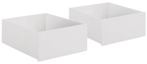 Set dvou bíle lakovaných zásuvek Marckeric Ulises 68 x 90 cm