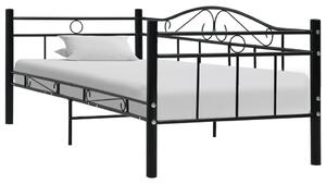 Rám denní postele černý kovový 90 x 200 cm