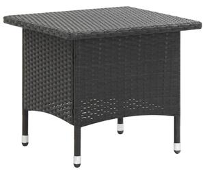 Čajový stolek černý 50 x 50 x 47 cm polyratan