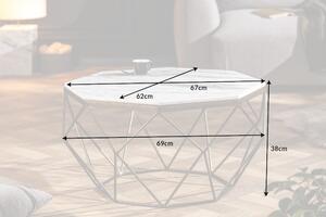Konferenční stolek Diamond 70cm mramor bílý Invicta Interior
