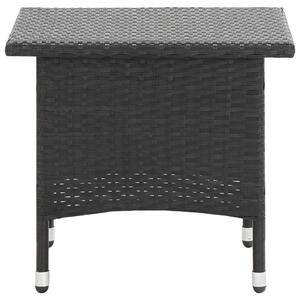 Čajový stolek černý 50 x 50 x 47 cm polyratan