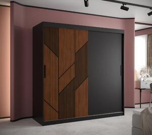 Šatní skříň Abi Sydney Barva korpusu: Černá, Rozměry: 180 cm, Dveře: Sydney + černá