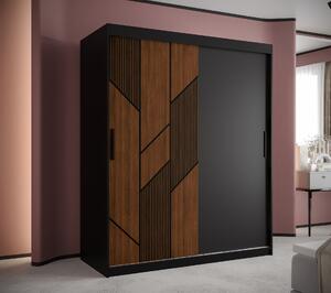 Šatní skříň Abi Sydney Barva korpusu: Černá, Rozměry: 150 cm, Dveře: Sydney + černá